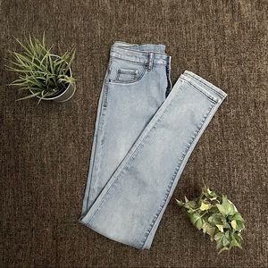 H&M High Rise Light Wash Skinny Jeans